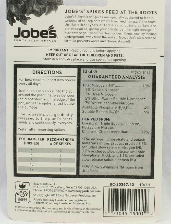 Jobe's Houseplant Spikes—30 Pack