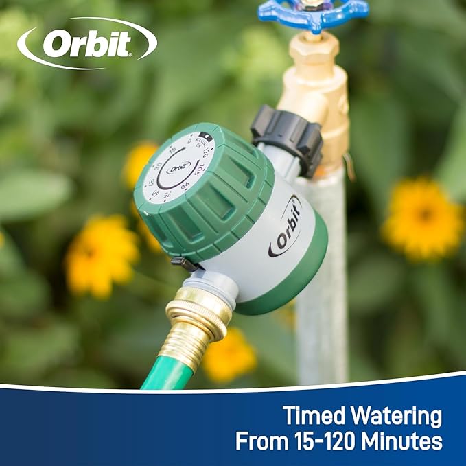 2-Pack H2O-Six Gear-Drive Sprinkler on Metal T-Spike & Mechanical Water Timer for Lawn and Garden Watering
