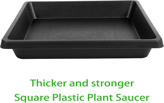 Plant Saucer 12 Inch Square 4 Pack 6 8 10 14 16 18 20 inch, Plant Saucers for Indoors and Outdoors, Saucers for Potted Plants, Planter Saucer, Plant Water Catcher Trays for Pots
