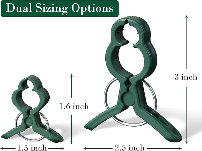 Garden Plant Clips 50 Pack Small Size Dark Green, Reusable Garden Plant Supports Clips for Supporting Stems of Flower Vine Vegetables Tomatoes Climbing