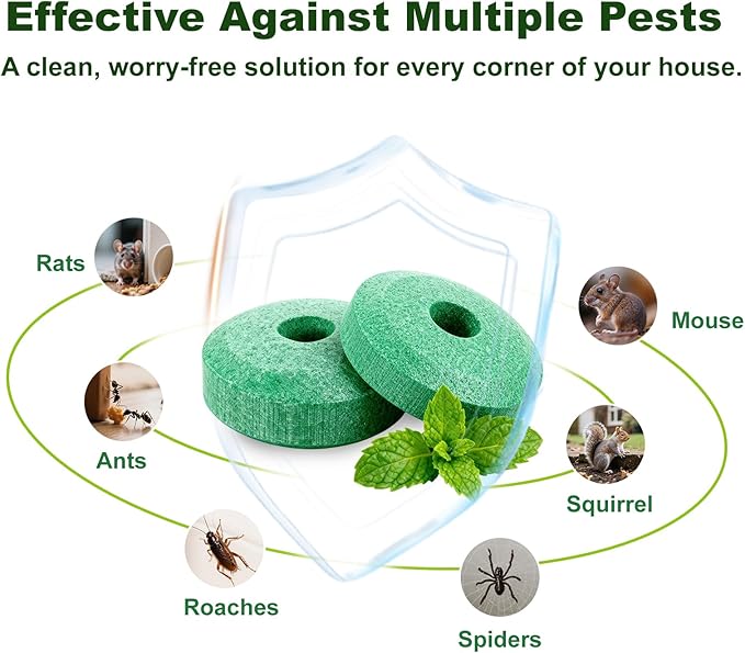 Mouse Repellent Balls, Peppermint Oil Scent, Safe for Indoor Use, 24PCS