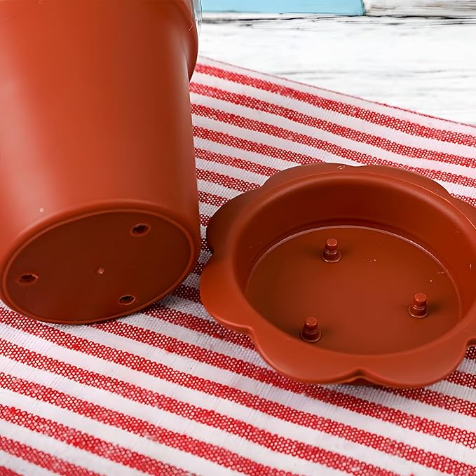20 Pcs Nursery Pots with Humidity Dome, Cupcake Plant Nursery Pots with Bring A Plate and Shovel, Planting Cups for Seeds for Indoor Gardening and Plant Propagation
