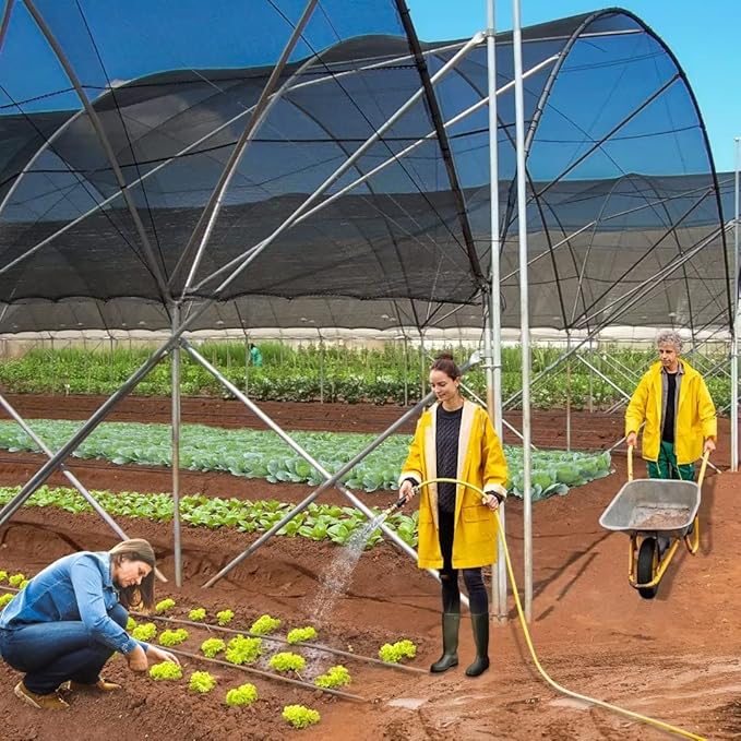 40% Black Shade Cloth,6x10 FT Durable Mesh Tarp with Grommets, Resistant Garden Sun Shade Netting, Shading Antifreezing for Pergola, Greenhouse, Plants Growing, Chicken Coop