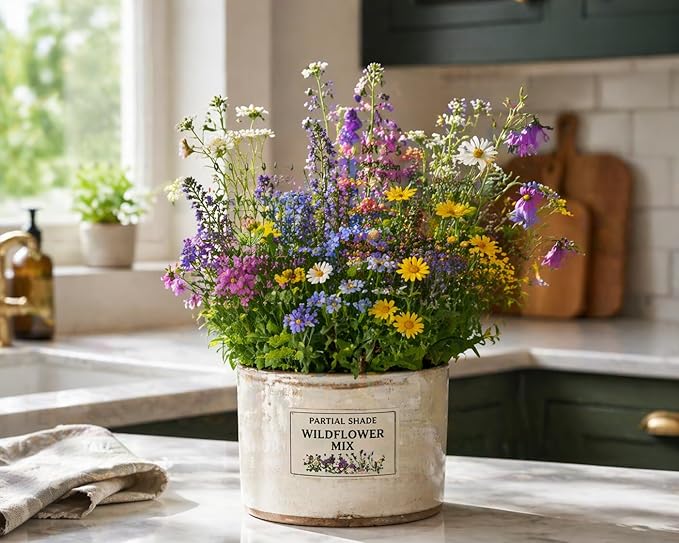 All Perennial Wildflower Seed Mix (2oz) Long-Blooming Flowers for Pollinators, Hardy Perennials for Gardens, Meadows & Landscapes