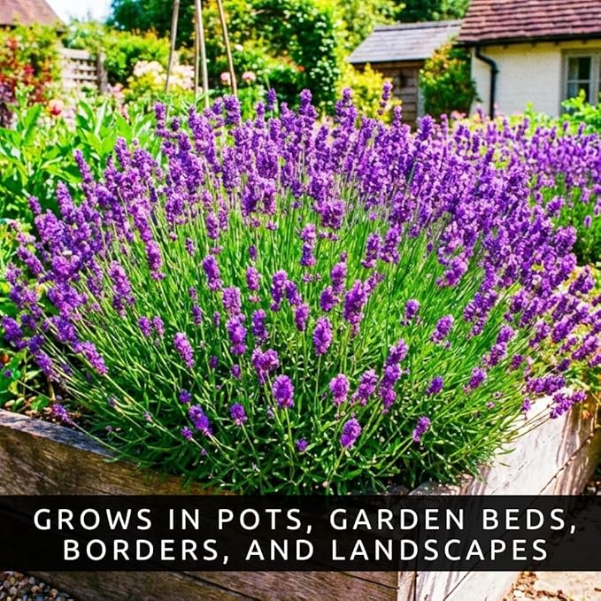 Lavender Seeds for Planting – Heirloom Non-GMO Lavender Flower Seeds – High Germination Rate – Fragrant Purple Perennial Herb for Garden, Indoor & Outdoor Growing (6,000 Seeds)