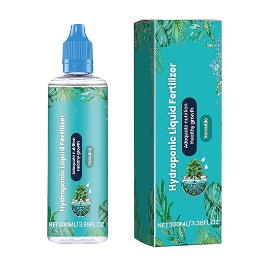 Plant Fertilizer Liquid - Hydroponic Liquid Fertilizer | leaaf Growth Nutrient Solution | Nutrient-Rich Hydroponics Growing System | Water Soluble Food | All-Purpose Solution 100ml Concentrate, Blue