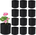 12Pcs Lily Plant Pots for Pond, Aquatic Pond Planter for Pond Durable Breathe Reusable Fabric Plant Bags for Aquatic Plants, Potato, Carrot, Onion, Flower(2 Gallon)