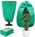 Winter Plant Covers Freeze Protection- 2 Pack 47" x 71" Winter Frost Covers with Zipper & Drawstring,Thickened Frost Cloth Blankets for Outdoor Plants,Tree,Potted,Shrub,Anti-Freeze & Animal Protection