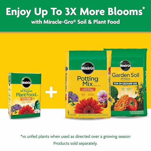 Miracle-Gro Water Soluble All Purpose Plant Food - Fertilizer For All Indoor or Outdoor Plants including Roses, Flowers, Vegetables, Houseplants, Trees, and Shrubs, 10 lbs.