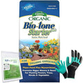 Espoma Bio-Tone Starter Plus 4 lb Natural & Organic Plant Food BTSP4 – Enhanced with Beneficial Microbes & Mycorrhizae, Complete Gardening Kit with My Garden Pool Soil pH Test Strips and Claw Gloves