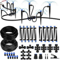 Breeze Touch 230ft Quick-Connect Drip Irrigation System, Automatic Garden Watering System with 1/2" & 1/4" Fast-Lock Tubing - Adjustable Nozzles & Sprinklers for Garden,Greenhouse, Lawn,Potted Plants