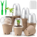 36 Set 3.15 Inch Peat Pots Plant Starters for Seedling with Humidity Dome,Herb Seed Starter Pots Kits, Garden Germination Nursery Pot wit 36 Plant Labels, 2 Transplant Tools.