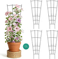 Trellis for Climbing Plants Indoor, 4 Pack 31'' Metal Plant Trellis Indoor for Potted Plants, Sturdy Plant Support Outdoor for Ivy Pothos Monstera Hoya Flower Vine, Fan Shape