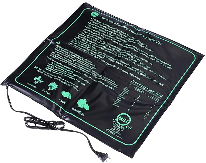 MECCANIXITY Plant Heating Mat Heating Pad 20.67" x 19.69" US 110V/120V Waterproof Warm Heat Mat for Nursery Starting Indoor Plant