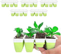 Yosoo Health Gear Plant Starting Tray 5 Packs Silicone Seed Starter Tray, Reusable Out Cells Indoor Plant Germination Tray for Vegetables Fruits Flowers, Flexible Plant Tray with Humidity Dome