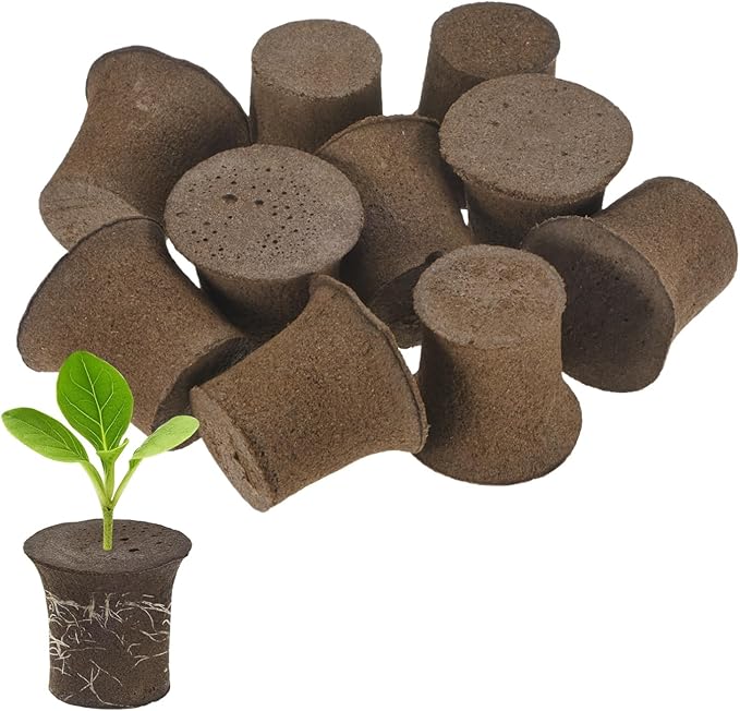 M METERXITY 10-Pack Grow Sponges, 2.1x1.5x1.9 Inch Replacement Root Growth Sponges Seed Pods for Plant Rooting/Seed Germination/Hydroponic Gardens System Supplies, Starter Plug for Seeds
