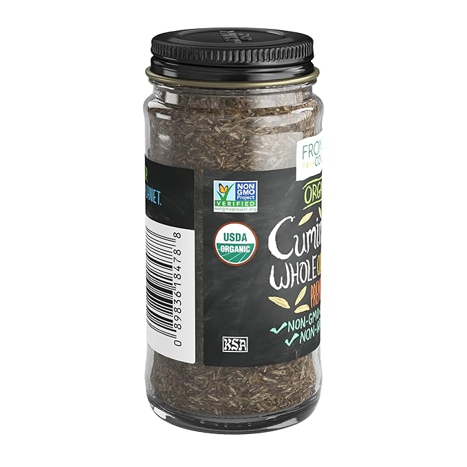 Frontier Co-op Organic Whole Cumin Seed, 1.68 Ounce Bottle, Rich, Warm, Complex Earthy Spice Flavor, Kosher