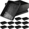 Aoriher 10 Set/20 pcs Mesh Bottom Trays and Trays mat, Soil Blocking Trays Seed Starting Trays Plastic Seedling Starter Microgreen Growing Tray for Microgreen Plant Seed Tray 15 x 12 Inch