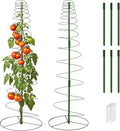 2 Pcs Tomato Cage Garden 53.6" Tall Metal Plant Cage Support Stretchable with Poles Stake Tomato Tower Garden Trellis for Vegetables Bean Climbing Plants Outdoor