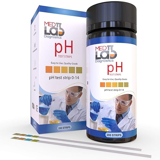 pH Test Strips - 200 Litmus Paper pH Test Strips for Urine and Saliva Level Testing (PHUNIV) - 0 to 14 Universal Plastic pH Strips Drinking Water, Kombucha, Pool, Spa, Hotub, Soap, & Urine and Saliva