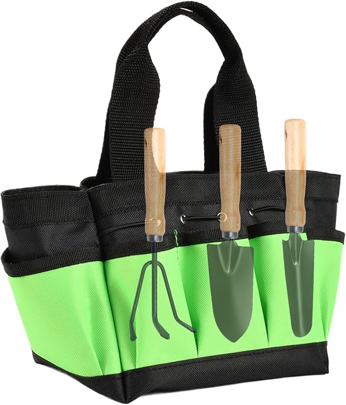 Gardening Tool Organizer - Multi Compartment Equipment Bag, Rugged Outdoor Storage Pouch, Yard Camping Park Accessories, Beach Gardening Utility Carrier, Heavy Duty Tool Kit Holder