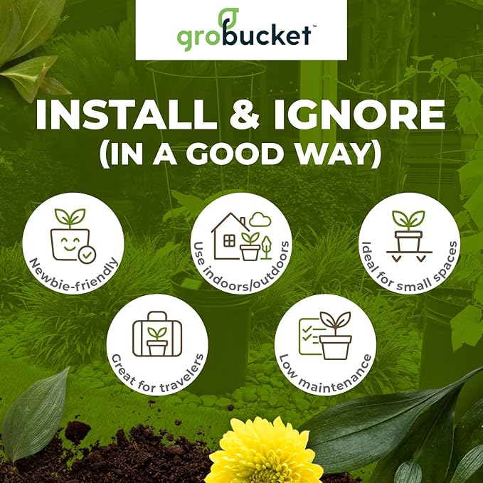 Self Watering Planter Insert w/LifeTested Technology, Water Reservoir & Level Indicator - Turn Any 5-Gal Bucket into a DIY, Portable Automatic Container Indoor-Outdoor Garden, 10-Pack