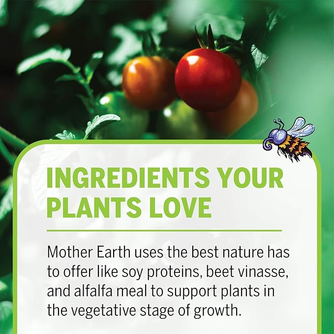 Mother Earth Products Mother Earth LiquiCraft Grow 4-3-3 Liquid Plant Fertilizer for Vegetative Plants, Flowers and Tomatoes, Quart