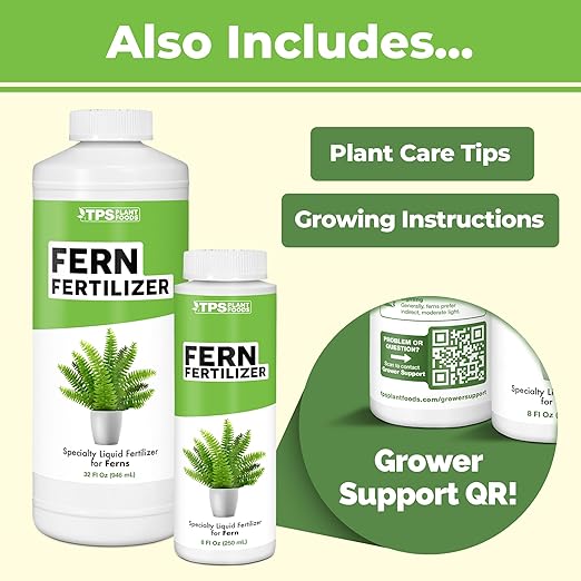 Fern Fertilizer for All Ferns and Mosses, Liquid Plant Food, 32 oz (1 Quart)