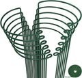 AMAGABELI GARDEN & HOME 12 Pack Plant Support Stakes 10" W x 15.8" H Heavy Duty Half Round Peony Cage Metal Garden Support Structures Plant Cage with Ties for Indoor Flower Tomato Hydrangea Monstera