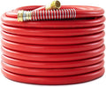5/8" Garden Hose 75ft, -40℉ To 190℉ Hot/Cold, Heavy Duty,Flexible, 300psi Working, 1000psi Burst, 3/4" Brass Fittings with Hose Protector Coil Spring for Outdoor,Yard, Farm