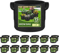 24 Pack 15 Gallon Grow Bags, Heavy Duty Thickened Aeration Fabric Pots with Handles for Vegetable/Flower/Plant