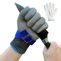 ANSI A9 Cut Resistant Gloves, Upgrade 2.0Food Grade 316Stainless Steel Wire Mesh Metal Gloves,Cutting Gloves Kitchen, Oyster Shucking, Fillet Cutting,Meat Cutting and Metal Processing(L-1PCS)