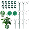 10 Pack Stackable Plant Support, Garden Support Stakes for Indoor Outdoor Plants Garden Stakes for Climbing and Potted Moss Pole for Support Tall Potted Plants