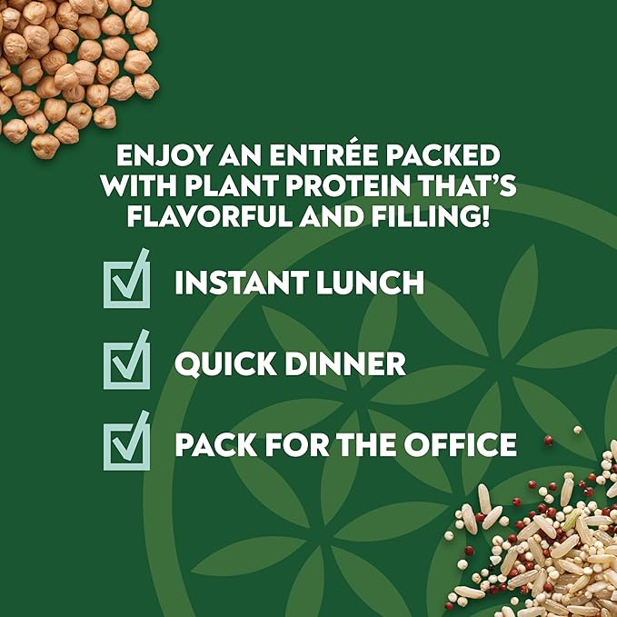 SEEDS OF CHANGE Organic High Protein Bowl Garden Pesto, Prepared Entrée, Microwave in 90 Seconds, 9 oz (Pack of 6)