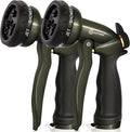 AUTOMAN Garden Hose Nozzle -2 Pack, 100% Metal High Pressure Spray Nozzle, Labor-Saving Design, Heavy Duty Water Hose Nozzle for Garden Watering, Car Washing, Window Cleaning, Pets Bathing