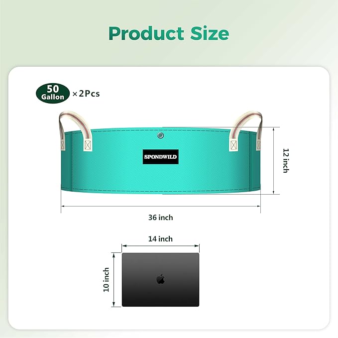 2 Pack 50 Gallon 3 Compartment Potato Grow Bag,Vegetable Growing BagThickened PE Garden Pots with Drainage Holes Branch-Binding Holes, Reusable Plant Bag for Vegetables、Flowers