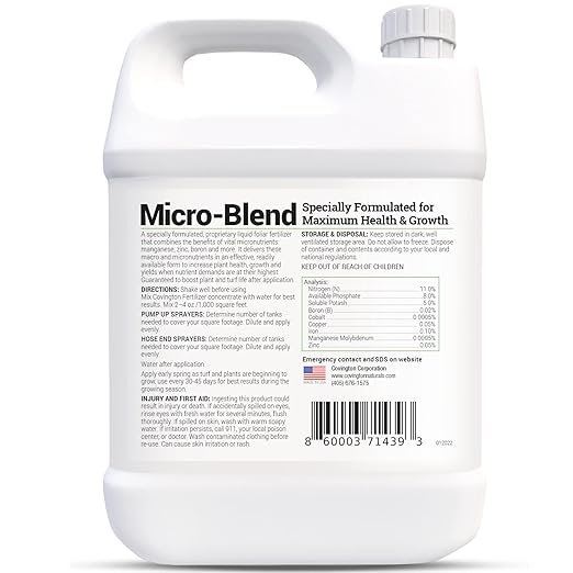 All Purpose MicroNutrient Plant Food & Lawn Fertilizer, Indoor/Outdoor/Hydroponic Liquid Plant Food, Growth Boosting MicroNutrients for House Plants, Lawns, Vegetables, & Flowers (32oz.) USA Made