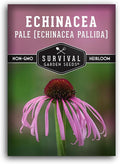 Survival Garden Seeds Pale Purple Coneflower Seeds for Planting - 1 Packet with Instructions for Growing Lavender-Pink Echinacea Pallida in Your Flower Garden - Non-GMO Heirloom Native Wildflower