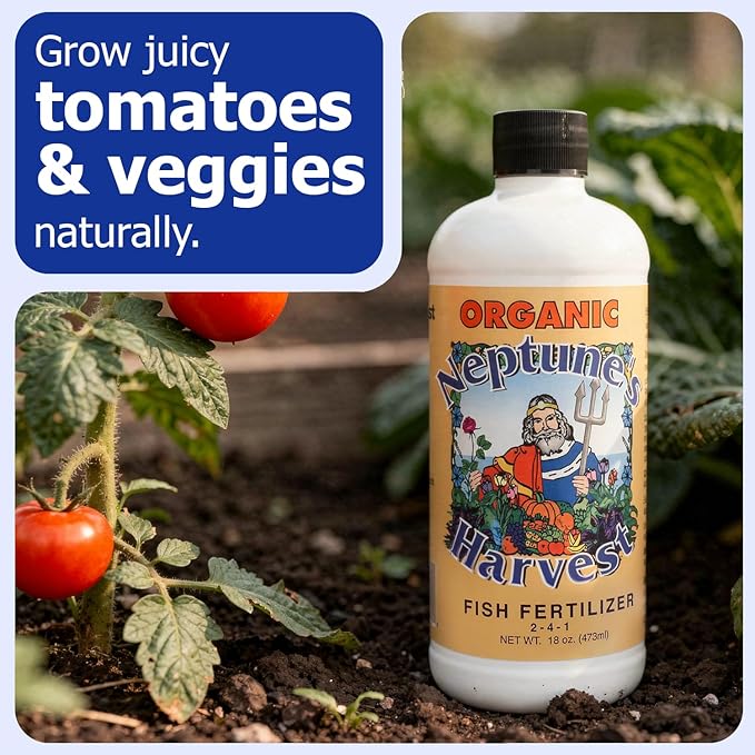 Neptune's Harvest Fish Fertilizer (2-4-1) - 18oz Pint - Organic Liquid Plant Fertilizer - Fish Hydrolysate for Vegetables, Flowers, Fruit, Trees, Grass - Indoor and Outdoor Plant Food