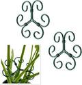 2Pack Green Iron Monstera Support,4.1 * 4.1IN Plant Support Stakes for Indoor Plants,Durable Green Metal Plant Stem Supports-Easy Installation.