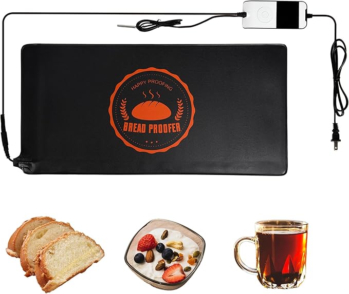 Bunmery Bread Proofing Mat, Sourdough Warming Mat, Sourdough Starter Warmer with Thermostat Temperature Control, Dough Proofer Heating mats for Home Kitchen Baking Food(10.6" x 21.6")