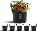 Dipuosile 6-Pack 10 Gallon Grow Bags Extra-Long Handles, Heavy Duty 300G Thickened Nonwoven, Fabric Growing Bags for Tomato, Potato,Vegetables, and Flowers