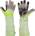 ibasenice Thornproof Gardening Gloves with Long Sleeves Pu Leather Palm Work Gloves for Women and Men for Planting and Pruning