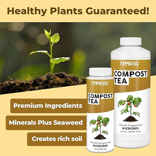 Compost Tea – Liquid Microbial Supplement for Living Soil, Better Nutrient Uptake & Stronger Plants, 1 Gallon