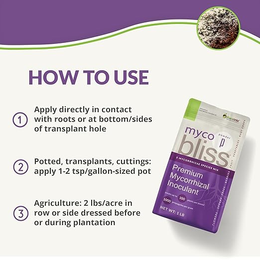 Neem Bliss (1lb) + Worm Bliss (1 Qt) + Myco Bliss (200 g) - Organic Worm Castings for Plants - Neem Meal Fertilizer - Mycorrhizal Fungi Inoculant - Organic Fertilizers for Plants, Flowers, & Gardening