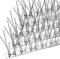 OFFO Bird Spikes with Stainless Steel Base, Durable Bird Spikes Arrow Pigeon Spikes Fence Kit for Keeping Small Bird, Crows and Woodpeckers Away, Covers 38.3 Feet(11.7m)