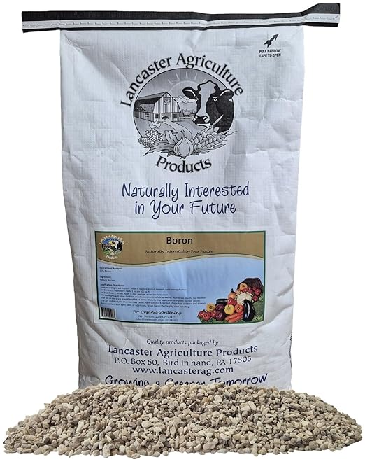 Boron 20 Pound Fertilizer for Plants – Natural Micronutrient Soil Amendment for Fruits, Vegetables, and Crops – Lancaster Ag Products
