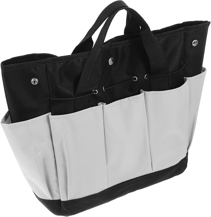 STOBOK Gardening Tool Storage Bag Oxford Cloth Organizer Portable Handle Multi-Pocket Design for for Garden Tools