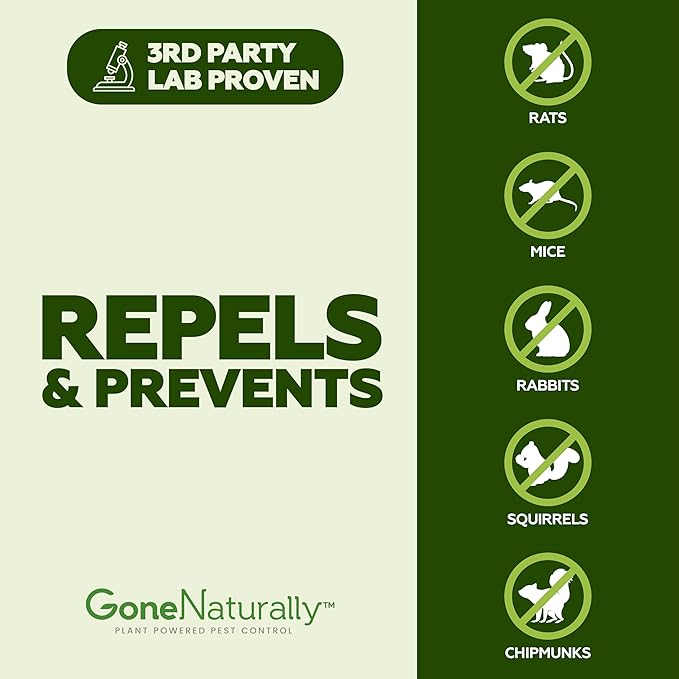 Peppermint Oil Rodent Repellent Spray — Pet & Kid Safe — Indoor/Outdoor Mouse, Rat & Squirrel Deterrent for Home, Garage, Attic, RV & Car Engines (32oz)