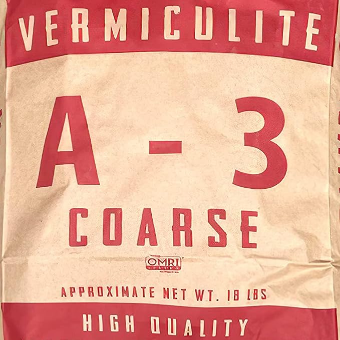 Palmetto Vermiculite Coarse Grade A-3 Horticultural Soil Additive, 4 Cu Ft Bag - Gardening and Potting Mix for Seed Starting, Aeration, and Drainage